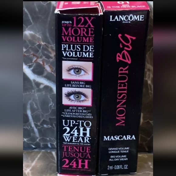 NIB 2 pcs Mini Lancôme Monsieur Big Mascaras in Black 2ml - Picture 3 of 7